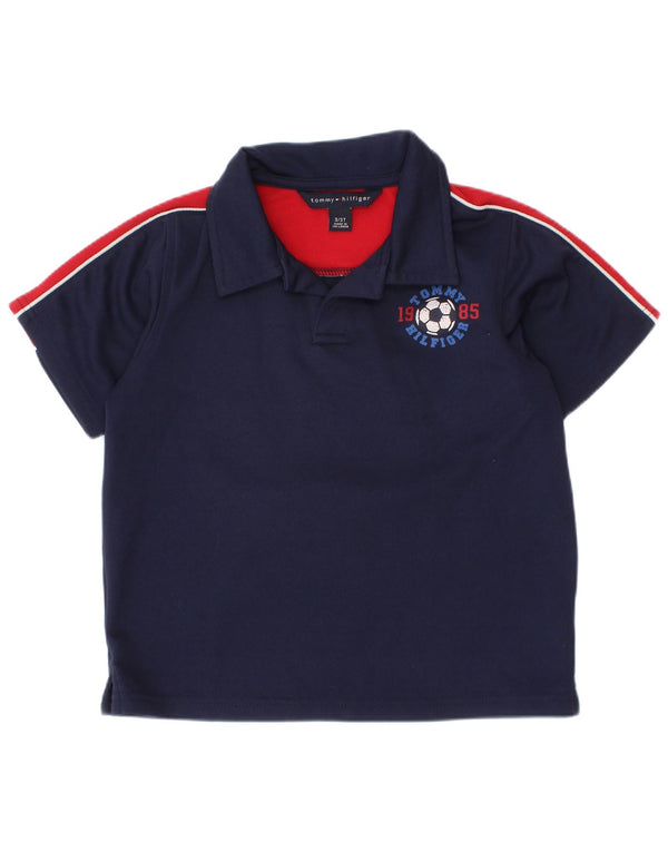 Polo grafica per ragazzi Tommy Hilfiger 2-3 anni Blu navy Colourblock