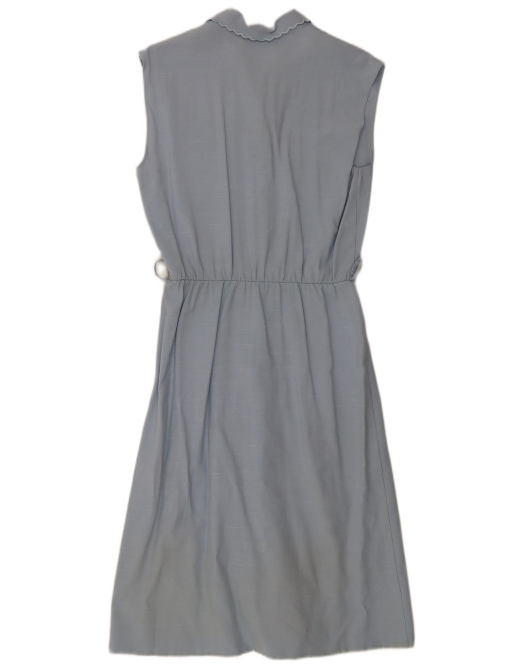 Abito vintage da donna senza maniche a trapezio IT 44 Viscosa blu medio
