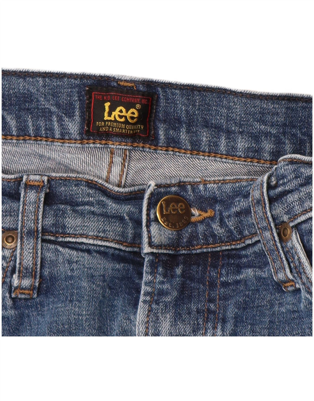 Jeans dritti da uomo LEE Daren Zip Fly W34 L32 in cotone blu