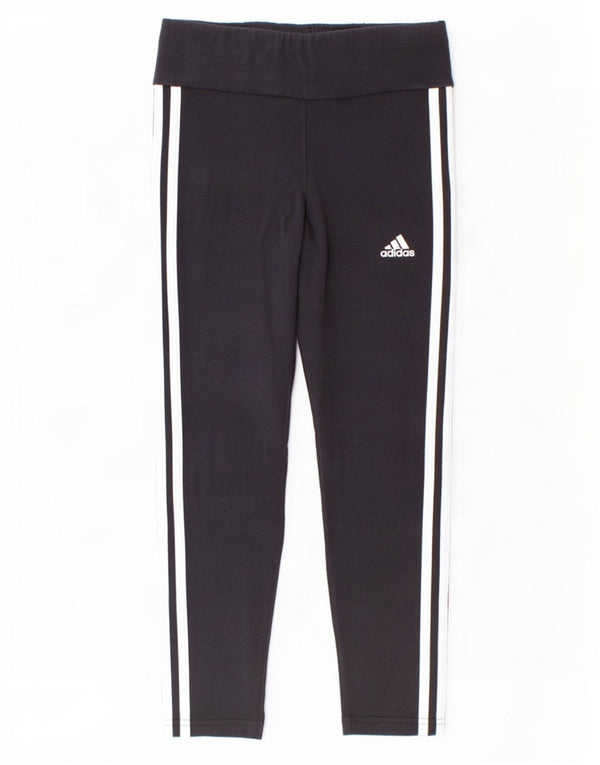 Leggings Adidas Bambina 9-10 Anni Cotone Nero