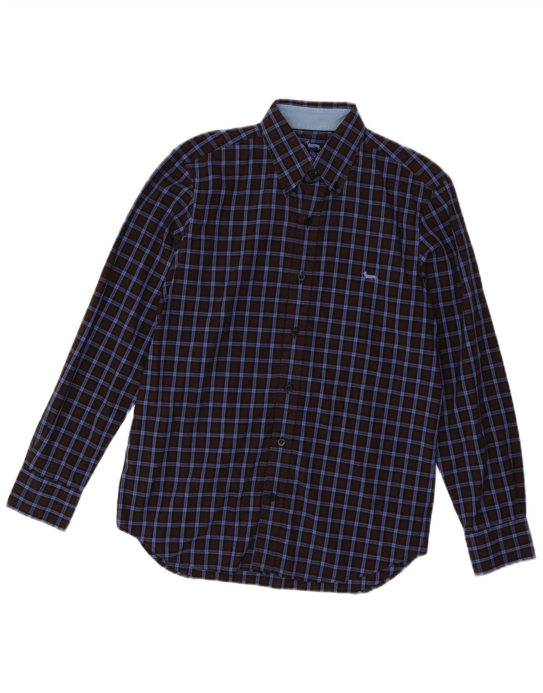 Camicia da uomo Harmont & Blaine piccola in cotone a quadri blu navy