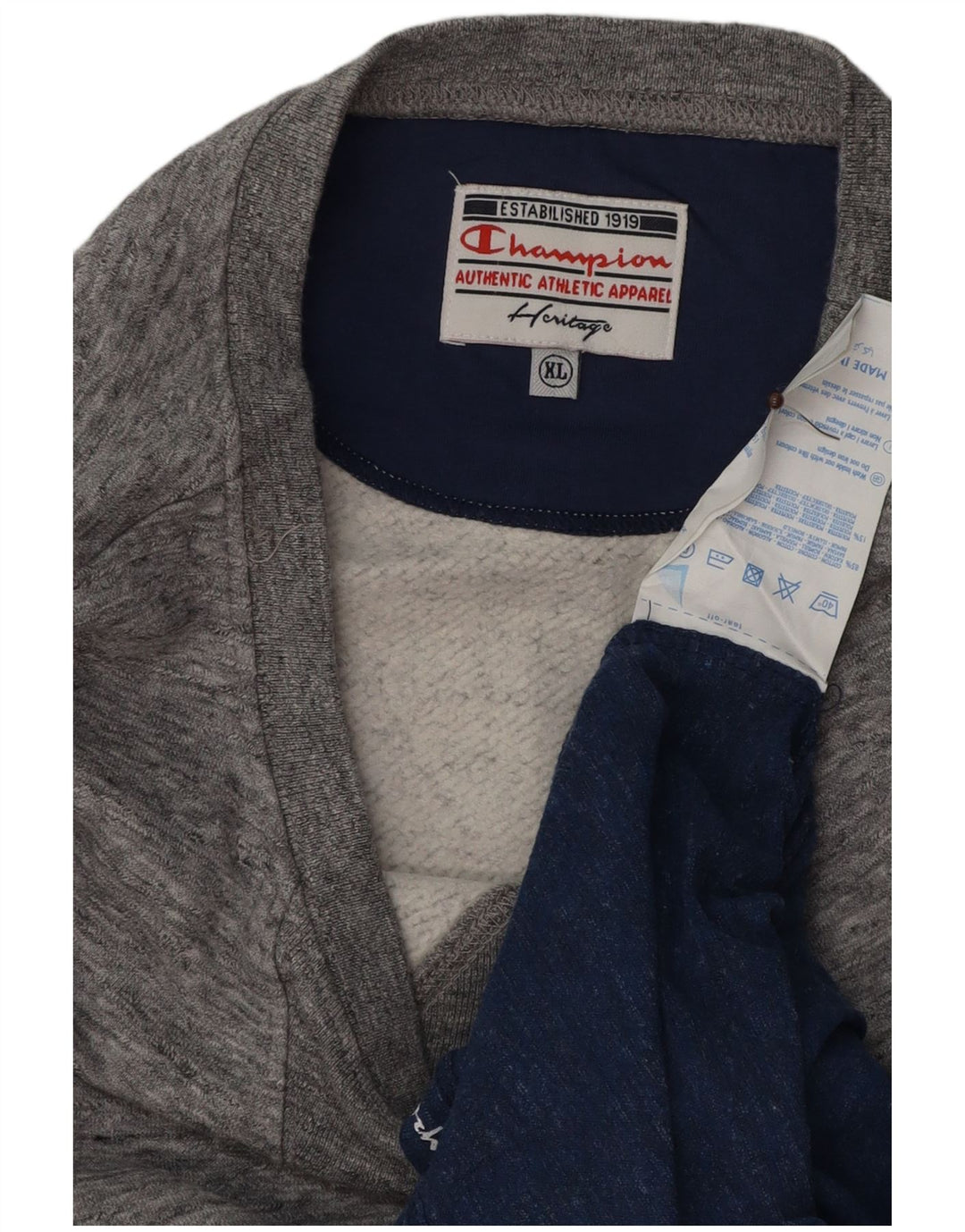 Felpa Champion da donna Heritage, maglione UK 18 XL, colore grigio block