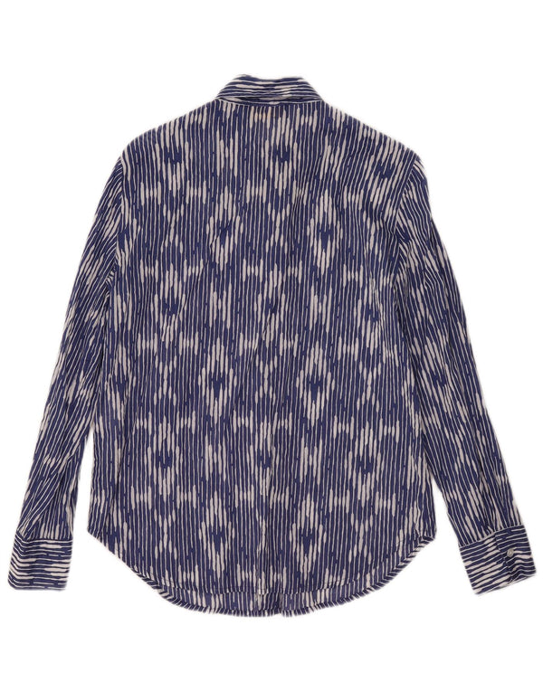 Camicia da donna Piombo UK 10 Small Blu Ikat Cotton