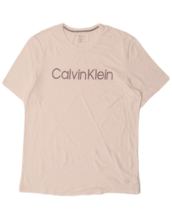 Maglietta grafica da uomo Calvin Klein Top grande bianca