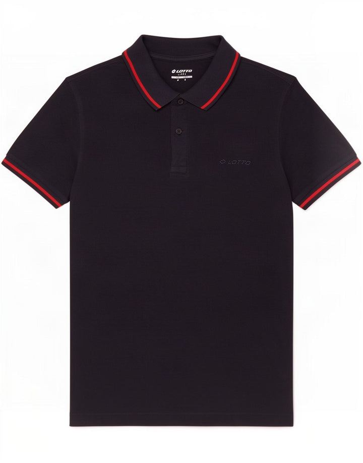 Polo da uomo Lotto Life medio blu navy