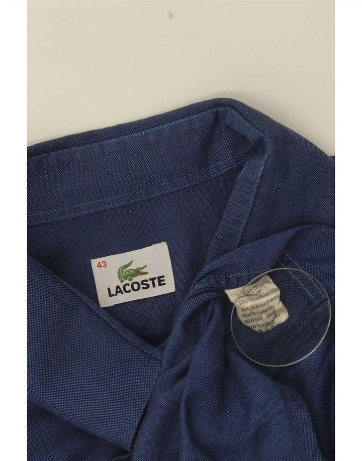 Camicia da uomo Lacoste taglia 43 grande cotone blu