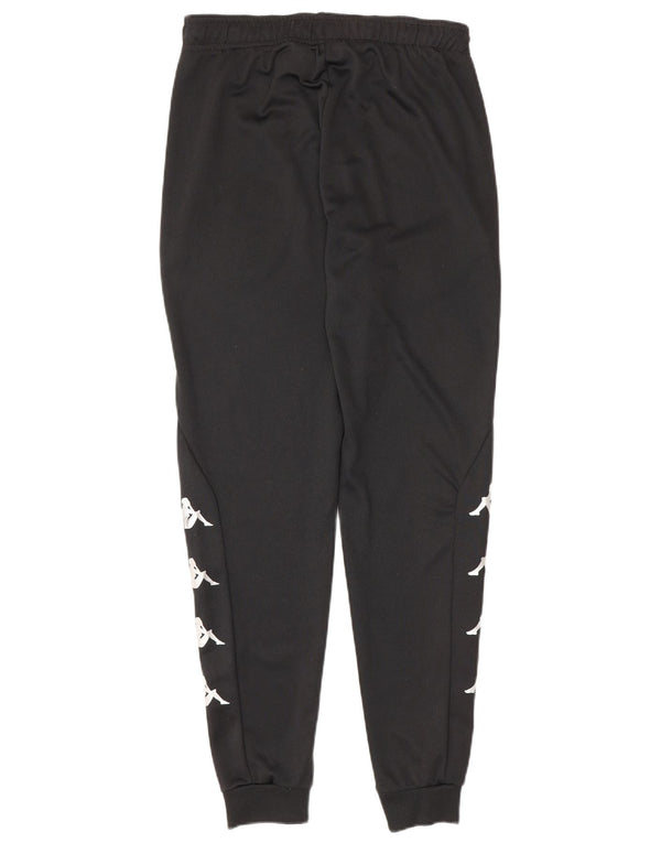 Pantaloni da tuta con grafica Kappa da uomo Joggers piccoli neri