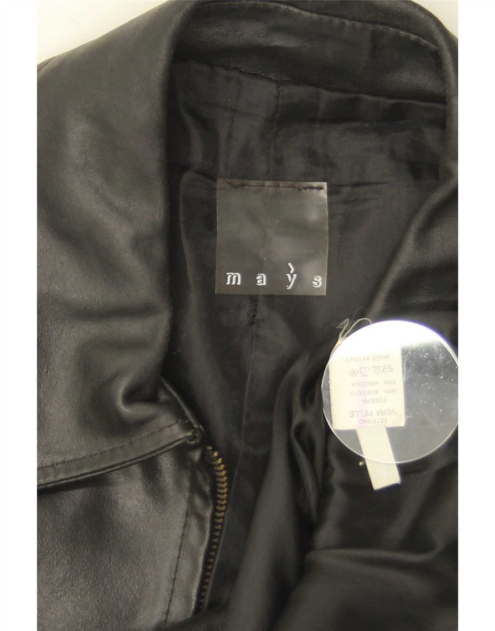 Giacca in pelle da uomo Mays IT 46 piccola in pelle nera