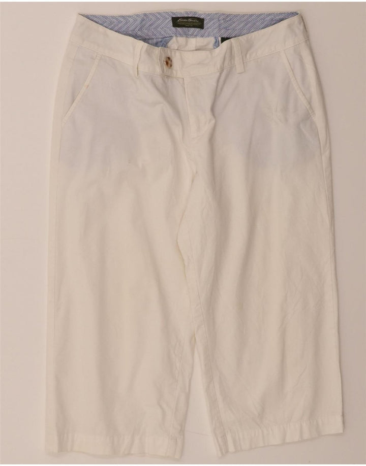 EDDIE BAUER Womens Straight Capri Trousers US 10 Large W30 L19 White Vintage Eddie Bauer and Second-Hand Eddie Bauer from Messina Hembry 
