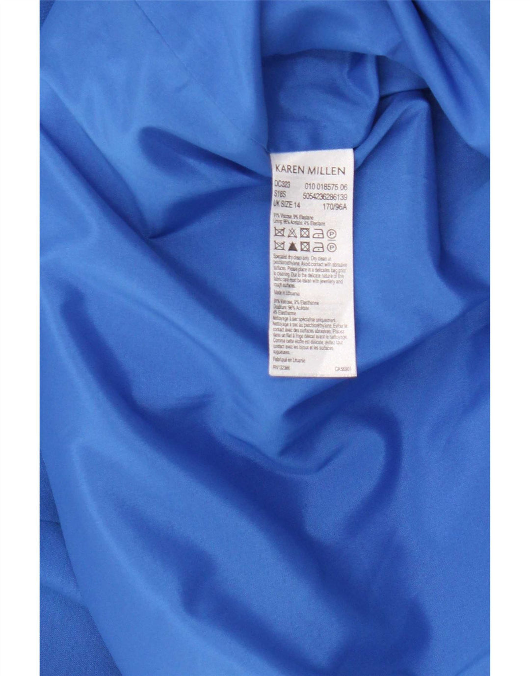 Abito tubino da donna Karen Millen UK 14 Viscosa blu medio