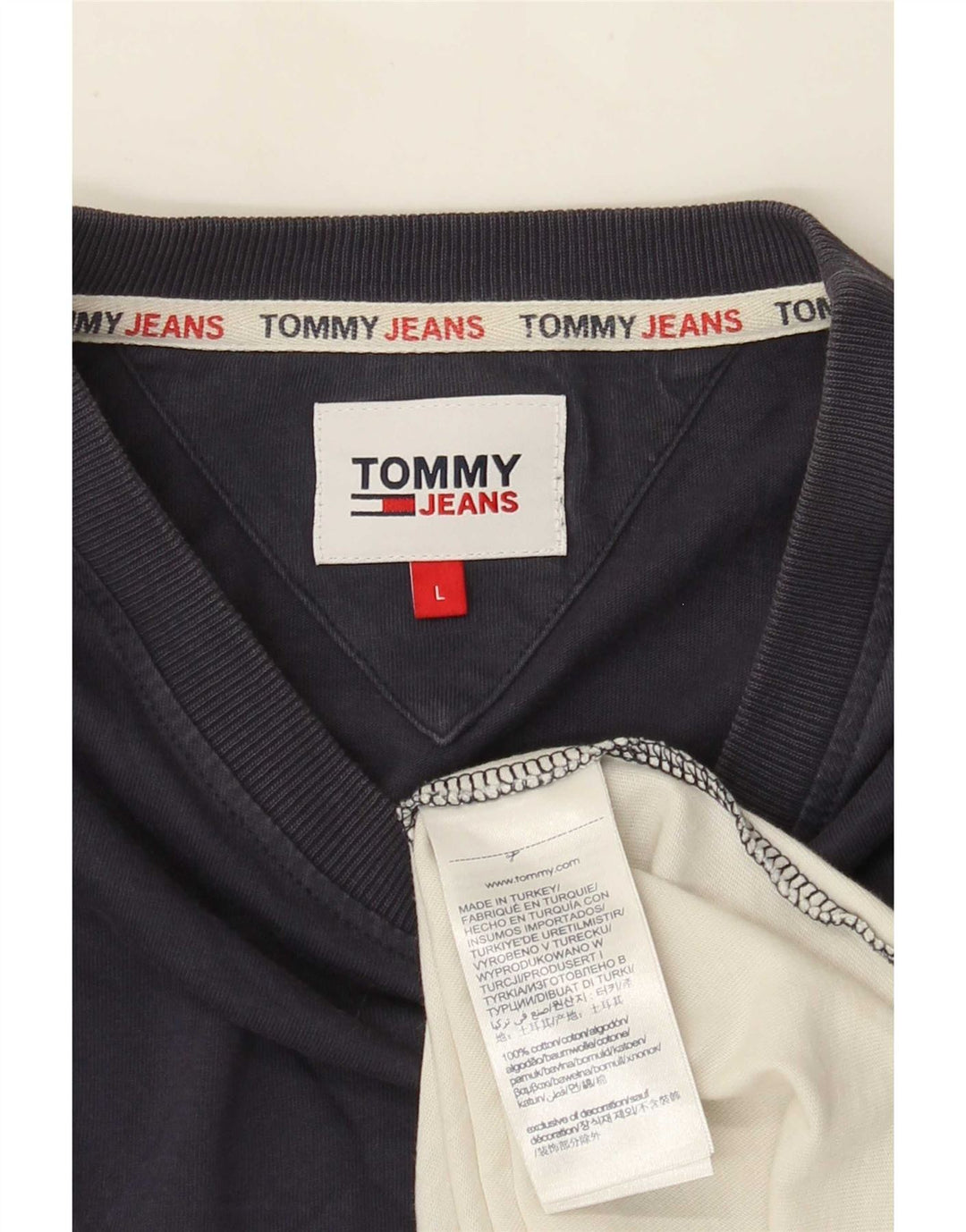 T-shirt da uomo Tommy Hilfiger Top grande in cotone color block multicolore