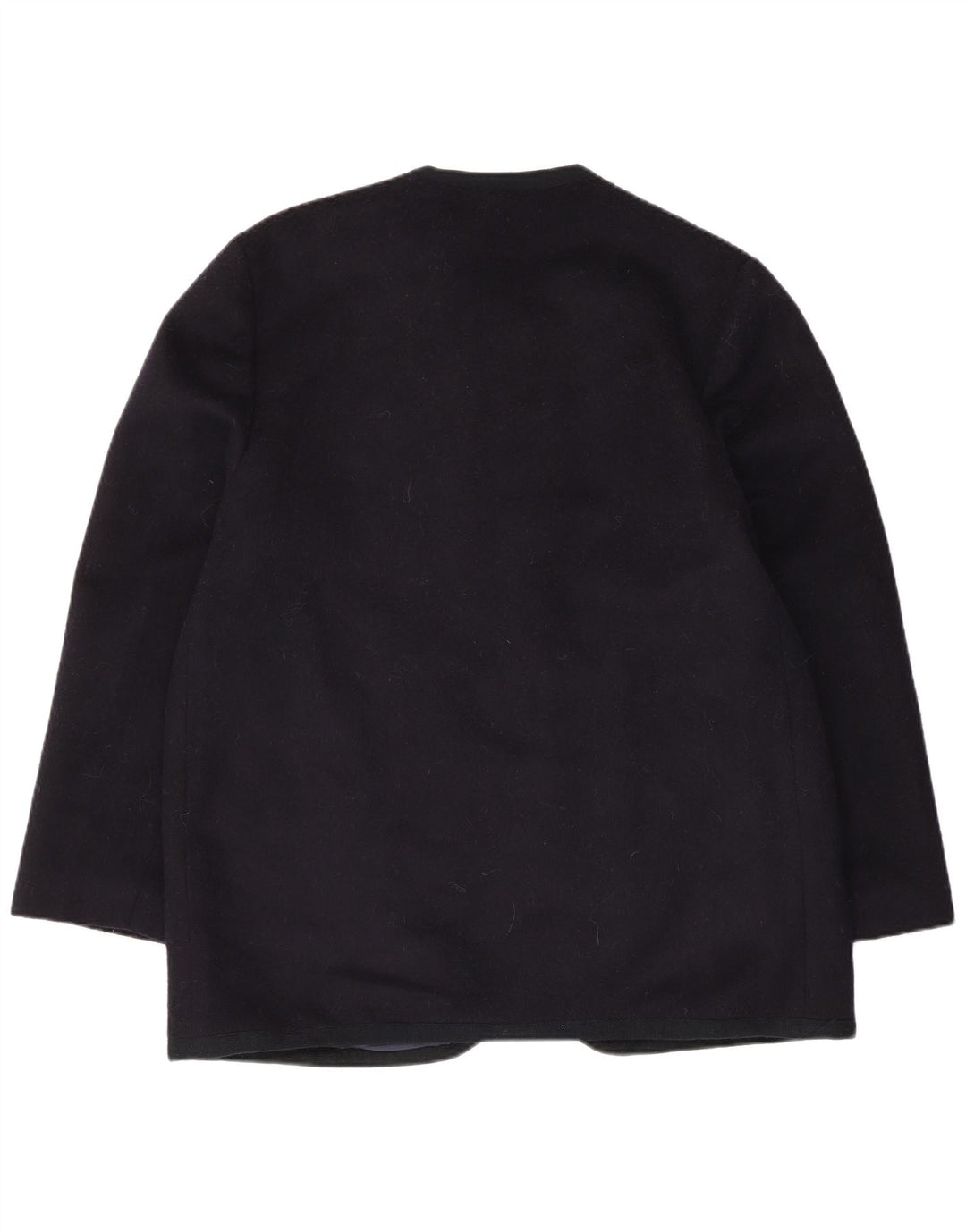 Giacca blazer vintage da donna a 5 bottoni IT 50 XL in lana blu navy