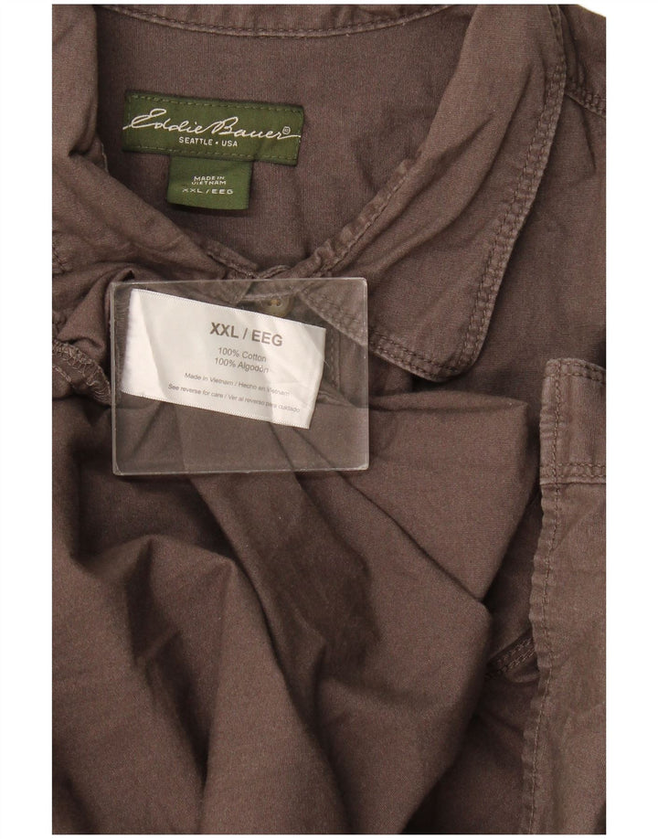 Camicia da uomo Eddie Bauer 2XL in cotone marrone
