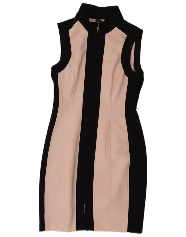 Abito tubino senza maniche da donna Tommy Hilfiger US 8 color block rosa medio