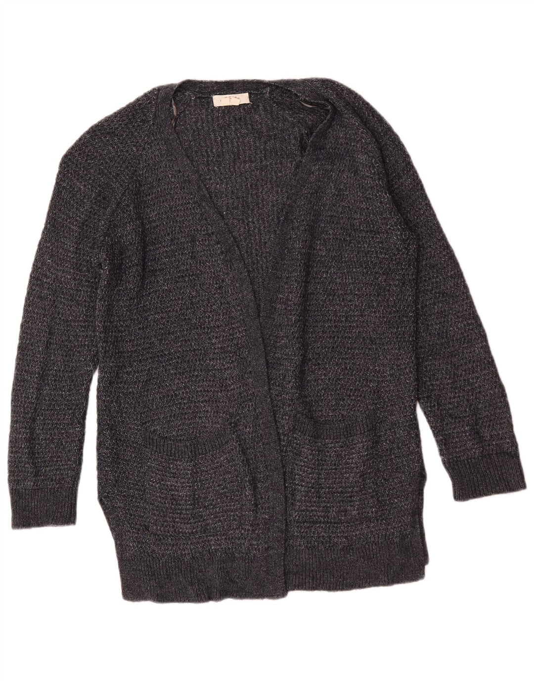 Maglione cardigan oversize lungo da donna Fat Face UK 8 piccolo acrilico grigio