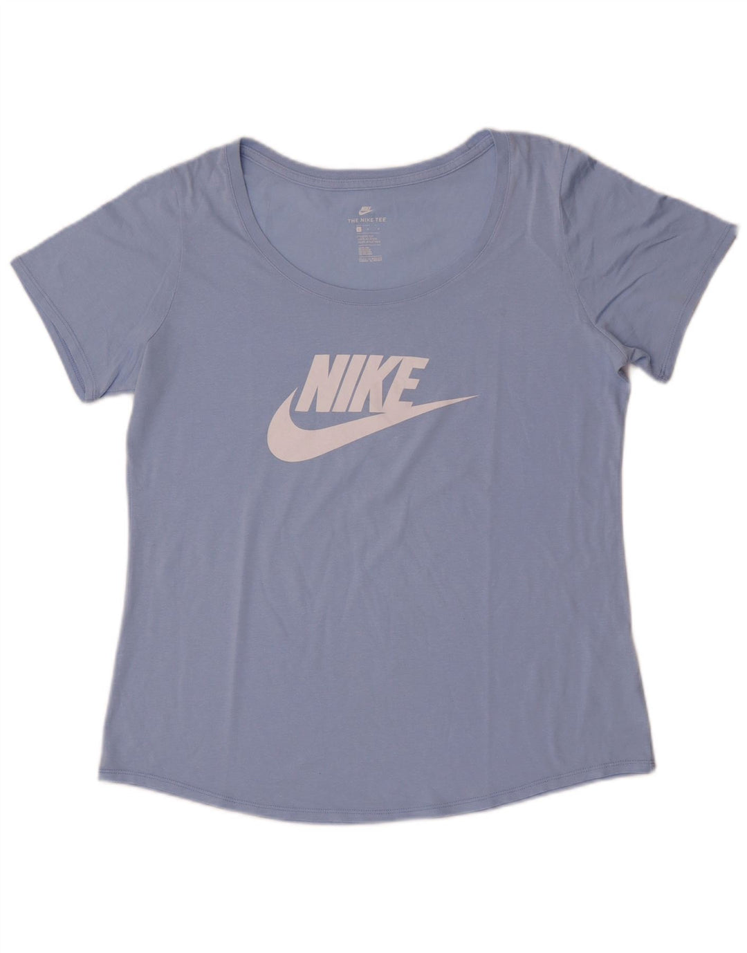 Nike - T-shirt grafica da donna con taglio atletico, taglia UK 16, grande, in poliestere blu