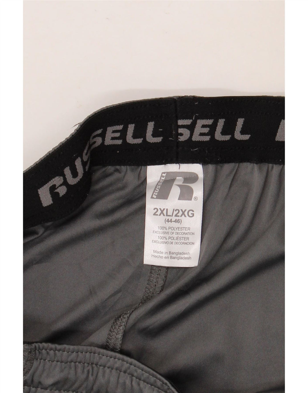 Pantaloncini sportivi da uomo RUSSELL ATHLETIC 2XL Poliestere color block grigio