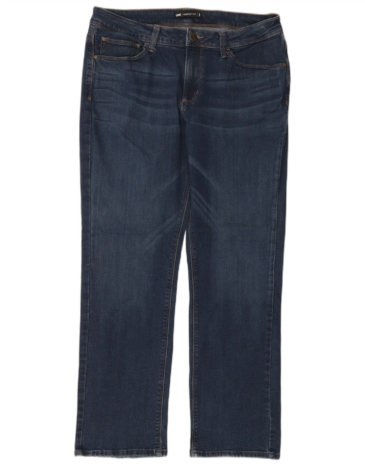 Jeans dritti da donna vestibilità perfetta LEE W34 L30 Blu Navy