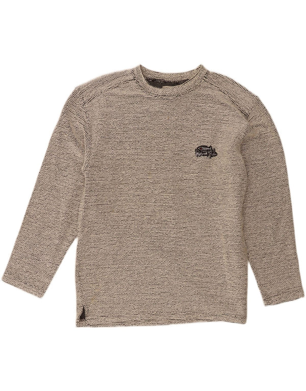 Maglione maglione girocollo da uomo Weird Fish grande cotone bianco sporco