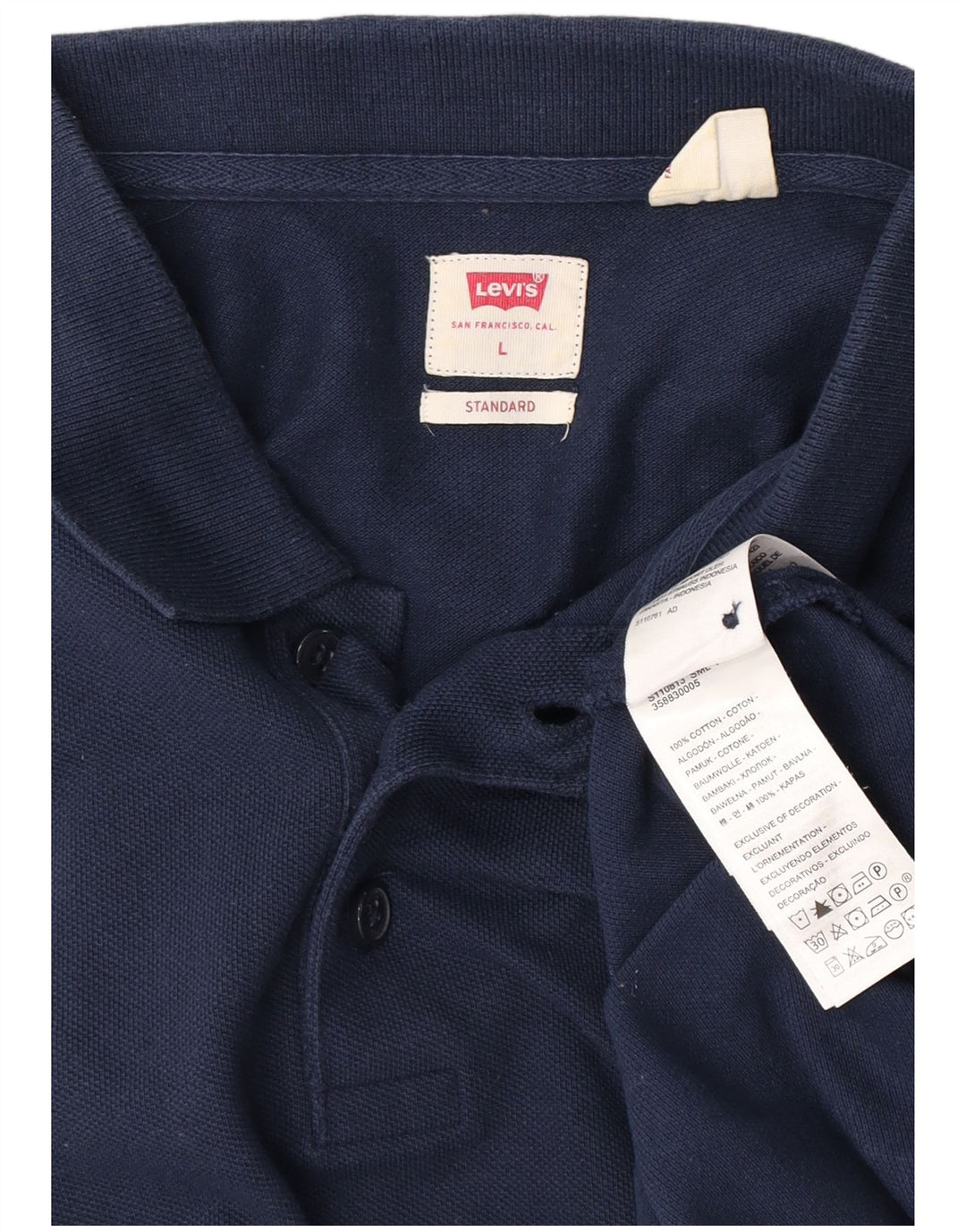Polo standard da uomo Levi's, taglia grande, in cotone blu navy