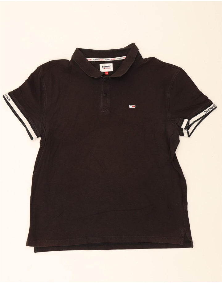 TOMMY HILFIGER Mens Polo Shirt 2XL Brown Cotton Vintage Tommy Hilfiger and Second-Hand Tommy Hilfiger from Messina Hembry 