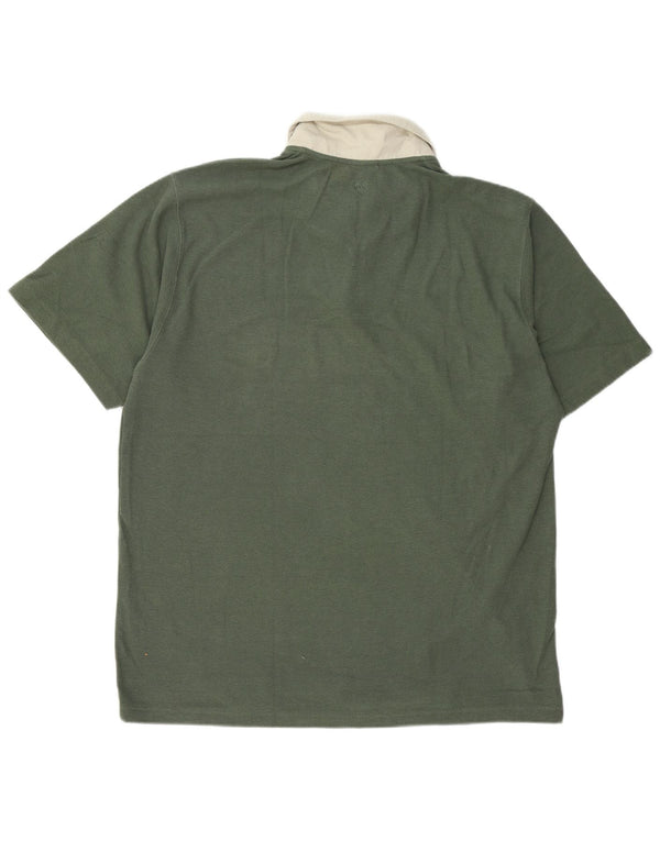 Polo da rugby da uomo ADIDAS UK 48/50 XL in cotone verde