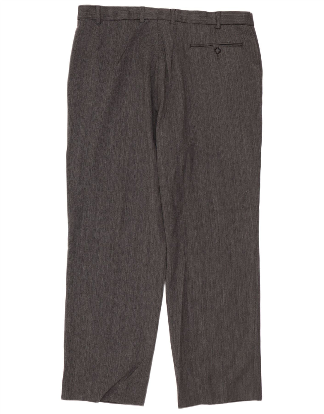 MARKS & SPENCER Pantaloni chino dritti da uomo W36 L29 Poliestere grigio