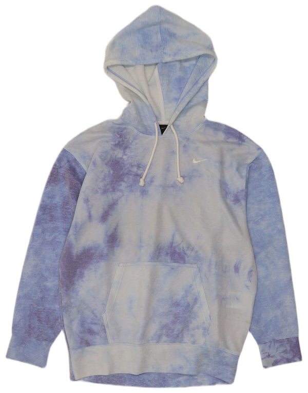 Nike Uomo Dri Fit Loose Fit Felpa con cappuccio Maglia XS Blu Tie Dye Poliestere