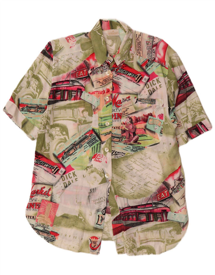 Camicia grafica da donna VERSE Camicetta EU 40 Patchwork medio multicolore