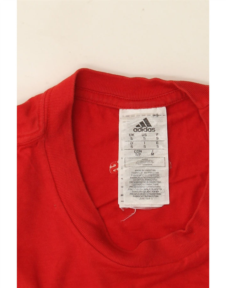 T-shirt grafica da uomo ADIDAS Top piccola rossa in cotone
