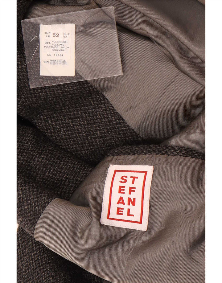 Giacca Blazer da Uomo a 3 Bottoni Stefanel IT 52 XL Lana Grigia