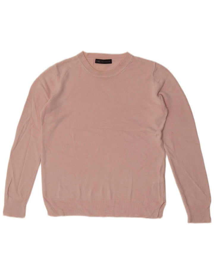 Maglione maglione girocollo da donna Marks & Spencer UK 12 Acrilico rosa medio