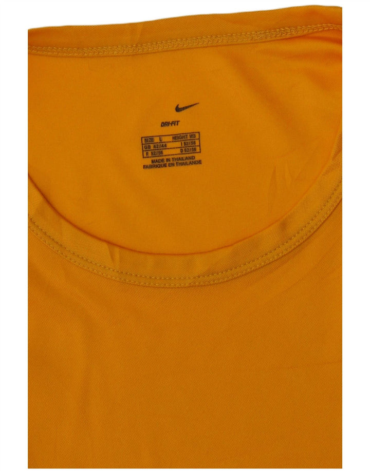 T-shirt Nike Dri Fit da uomo UK 42/44 grande gialla