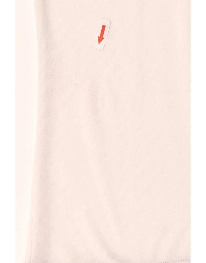 T-shirt Adidas Climalite da uomo, piccola, in poliestere color block bianco