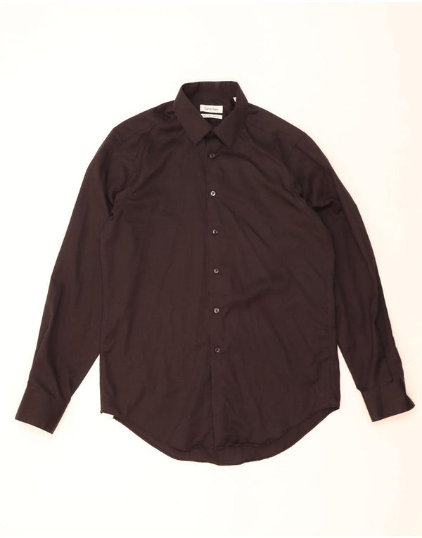 Camicia slim fit da uomo Calvin Klein taglia 15 1/2 media nera