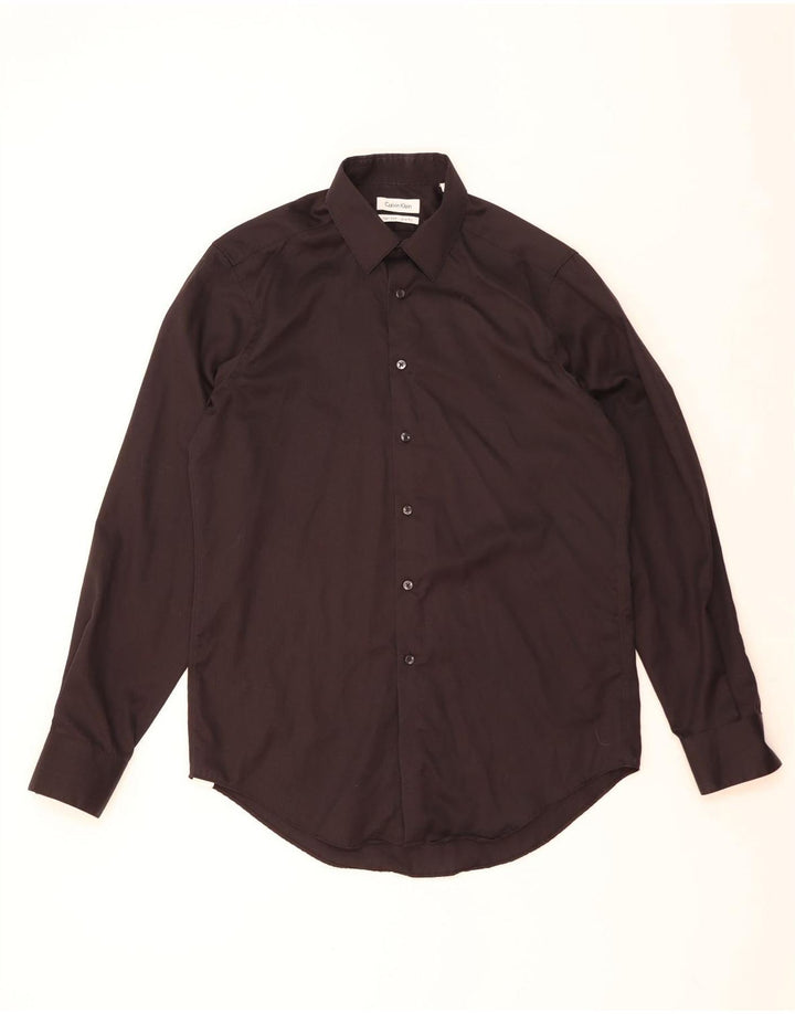 Camicia slim fit da uomo Calvin Klein taglia 15 1/2 media nera