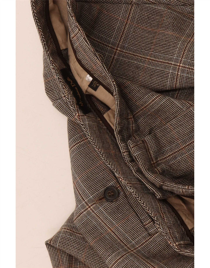 Pantaloni chino da donna Massimo Dutti EU 38 Small W28 L30 Pied de poule grigio