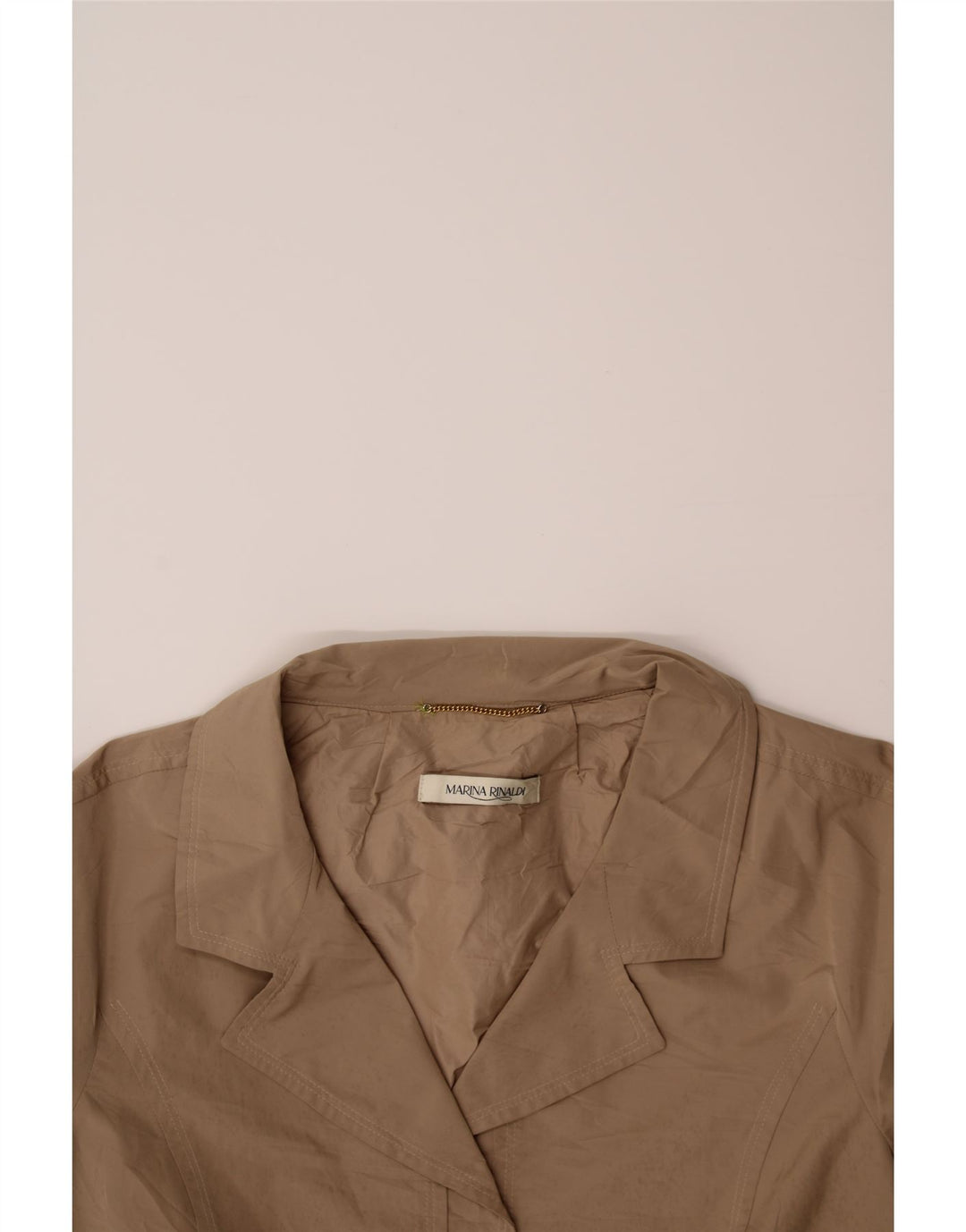 MARINA RINALDI Womens Bomber Jacket Size 19 Small Beige Polyester Vintage Marina Rinaldi and Second-Hand Marina Rinaldi from Messina Hembry 