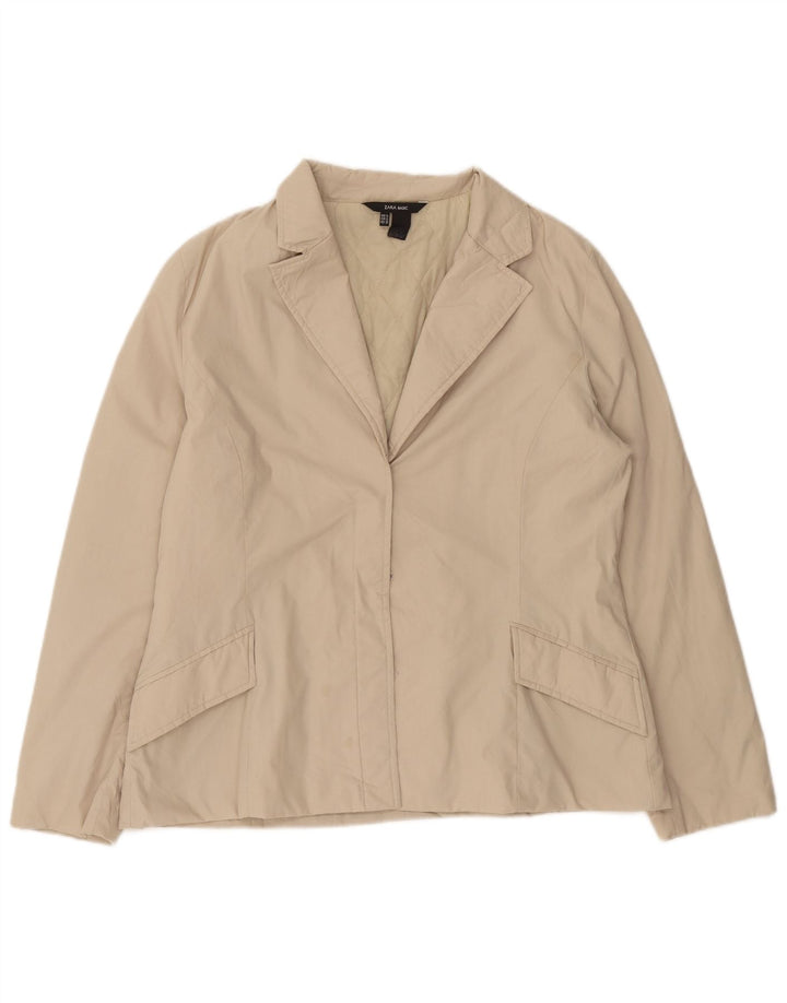 Giacca blazer da donna Zara UK 18 XL Poliestere beige