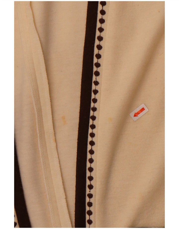 Maglione cardigan aperto senza maniche da donna Carre EU 42 grande bianco sporco