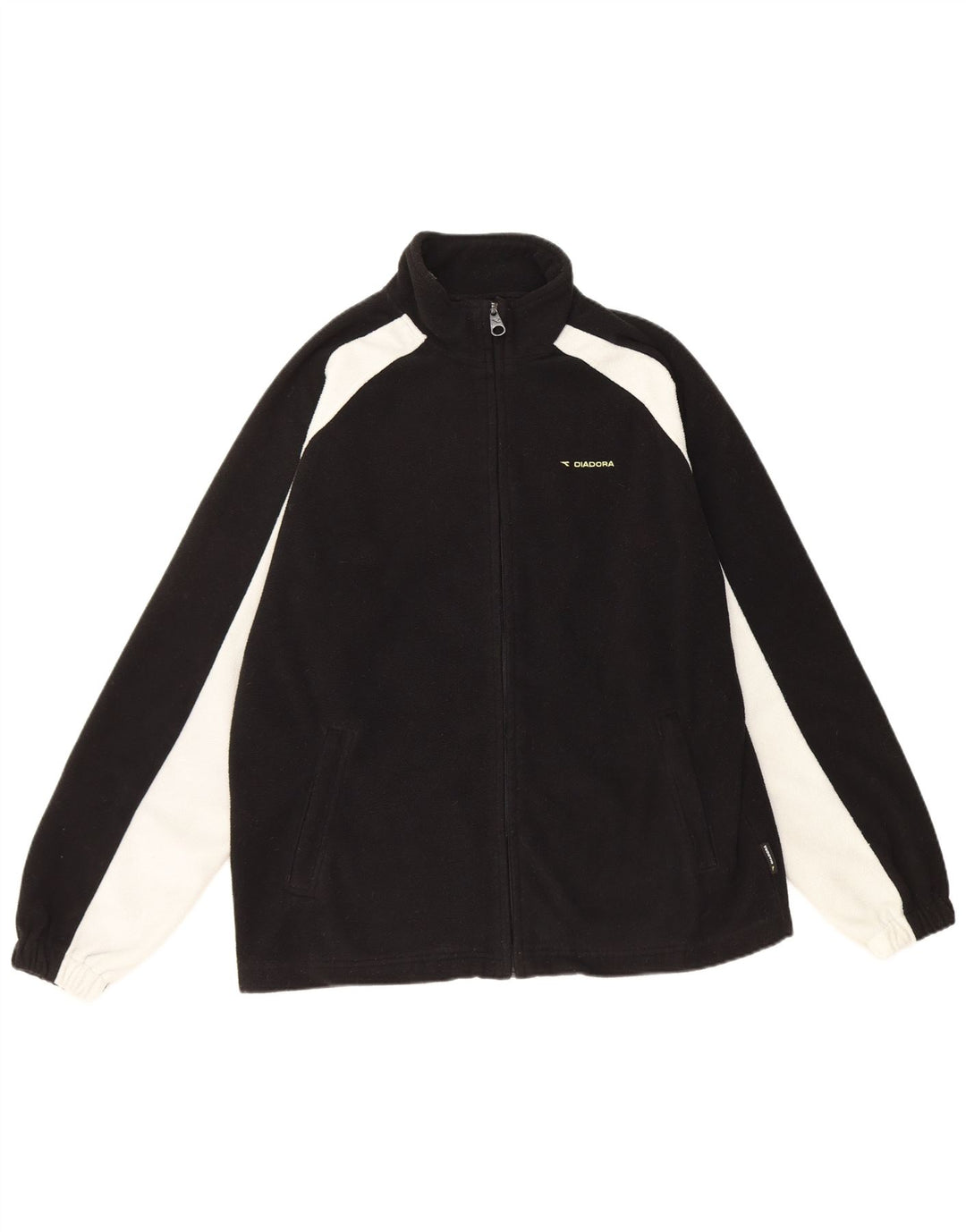 Giacca in pile da uomo Diadora UK 40 Large Nero Colourblock Poliestere