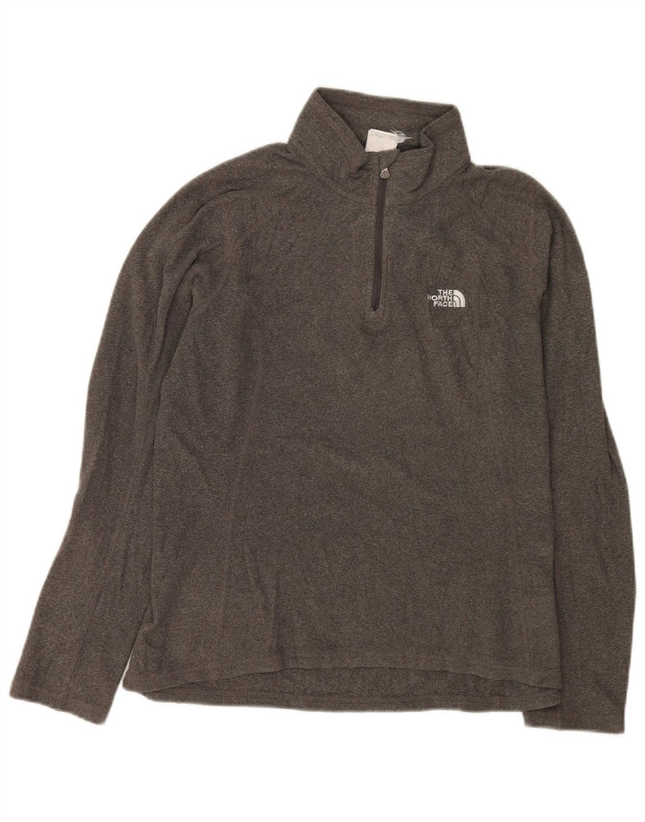 Maglione in pile da donna con collo e zip The North Face UK 14 Poliestere grigio medio