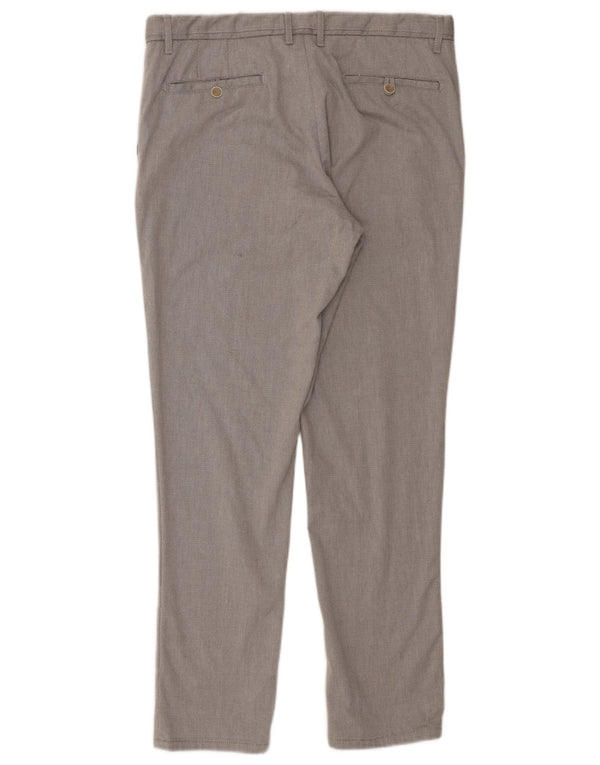 Pantaloni chino slim da uomo Zara EU 44 Large W34 L30 cotone grigio