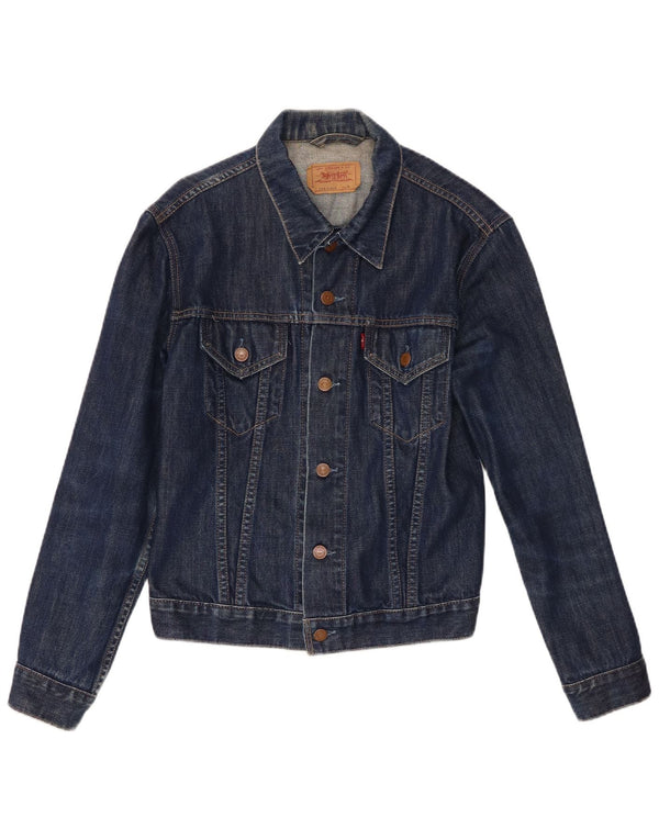 Giacca di jeans per ragazze Levi's 11-12 anni grande in cotone blu navy