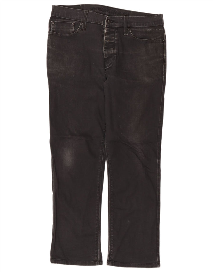 Jeans dritti autografi da uomo Marks & Spencer W34 L29 cotone nero