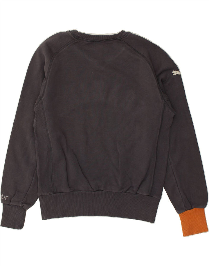 PUMA Mens Graphic Sweatshirt Jumper Medium Grey Cotton | Vintage Puma | Thrift | Second-Hand Puma | Used Clothing | Messina Hembry 