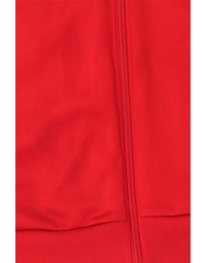 Giacca da ginnastica da uomo Adidas, giacca in poliestere color block rosso medio
