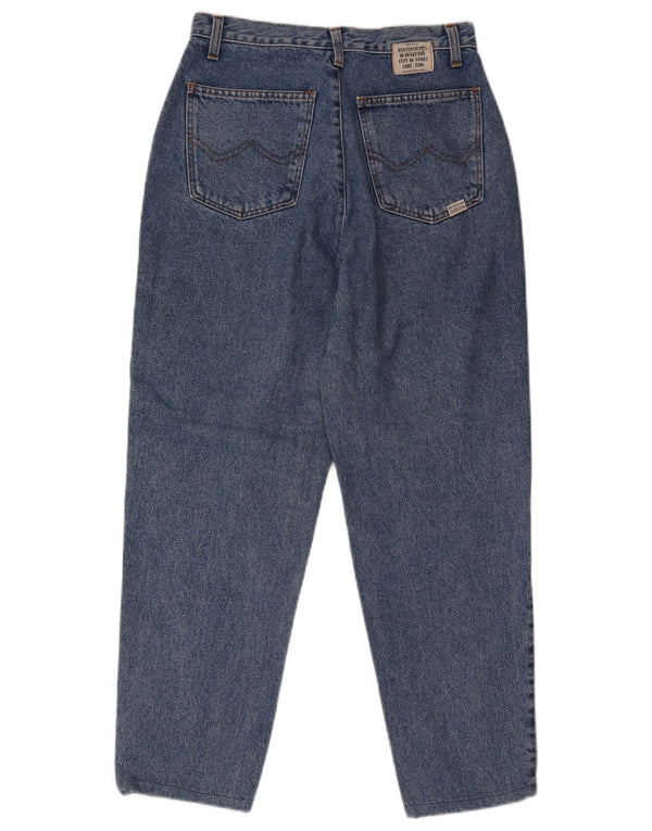 Jeans affusolati a vita alta da donna Benetton IT 44 medio W28 L27 cotone blu