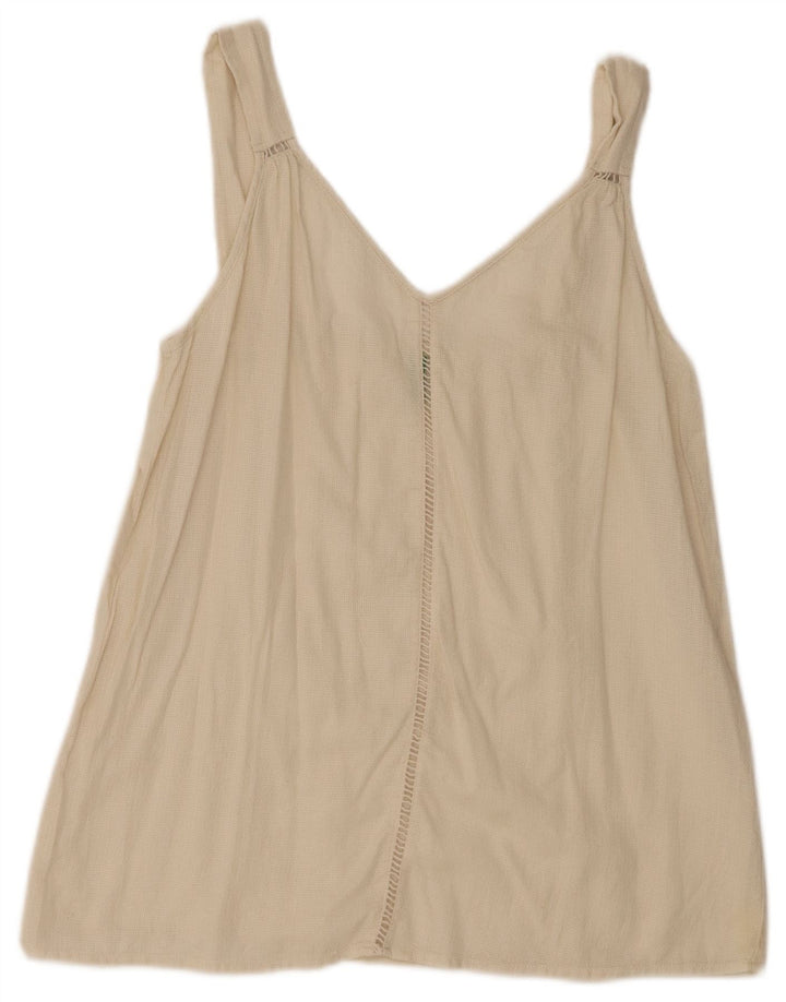 Top da donna Benetton Cami Top UK 12 medio bianco sporco
