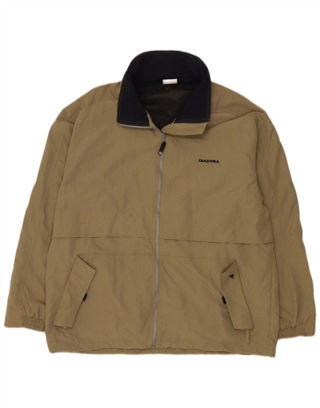 Giacca da tuta da uomo con cappuccio Diadora XL Khaki Poliammide
